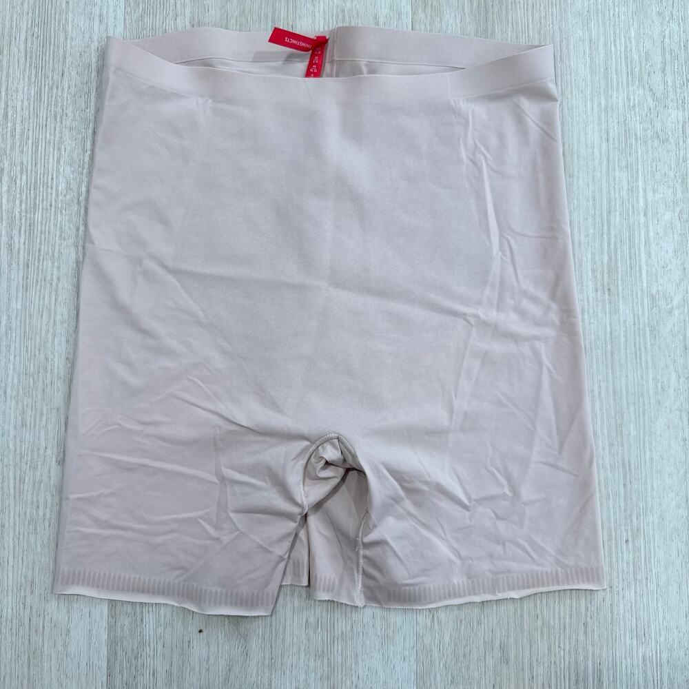 SPANX Thinstincts Girl Short 10004R Lightweight Shaping Shorts Nude Side Small
